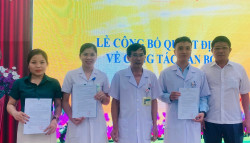 TRUNG TÂM Y TẾ QUỲ HỢP: CÔNG BỐ QUYẾT ĐỊNH BỔ NHIỆM PHÓ CÁC KHOA, TRẠM TRƯỞNG TRẠM Y TẾ XÃ